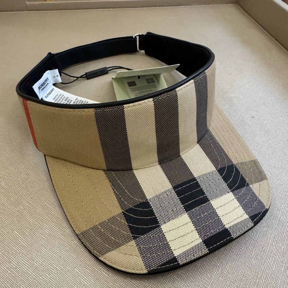 Burberry Beige Check Visor